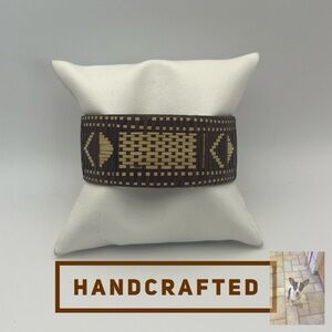 Hand Crafted Woven Straw Cuff Bracelet